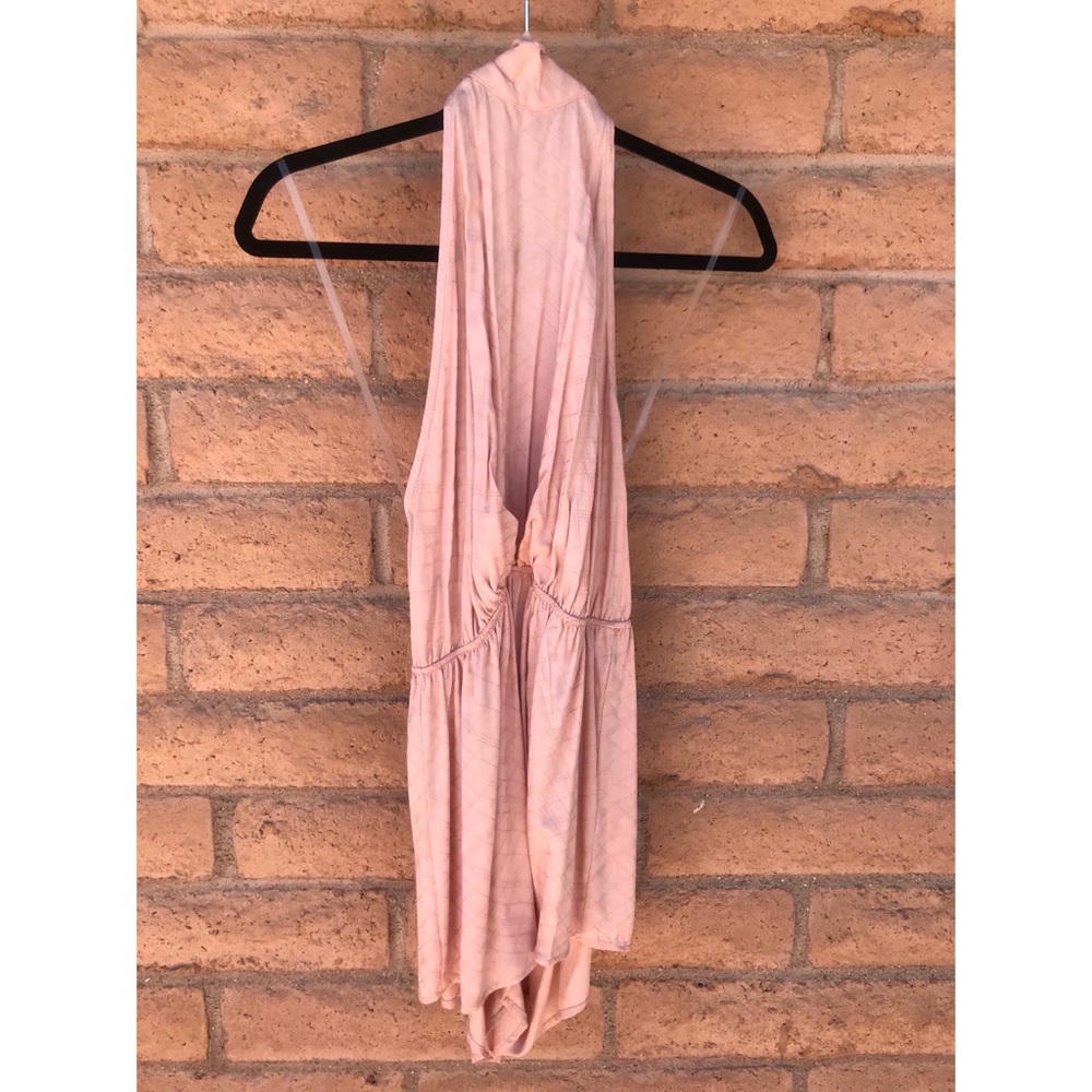 Diamond Embossed Mock Neck Romper